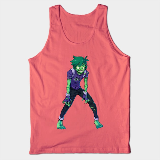 Beast Boy - Monster Tank Top by Maodraws